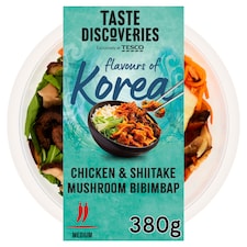 Tesco TASTE DiSCOVERiES Flavours of Korea Chicken & Shiitake Mushroom Bibimbap 380g