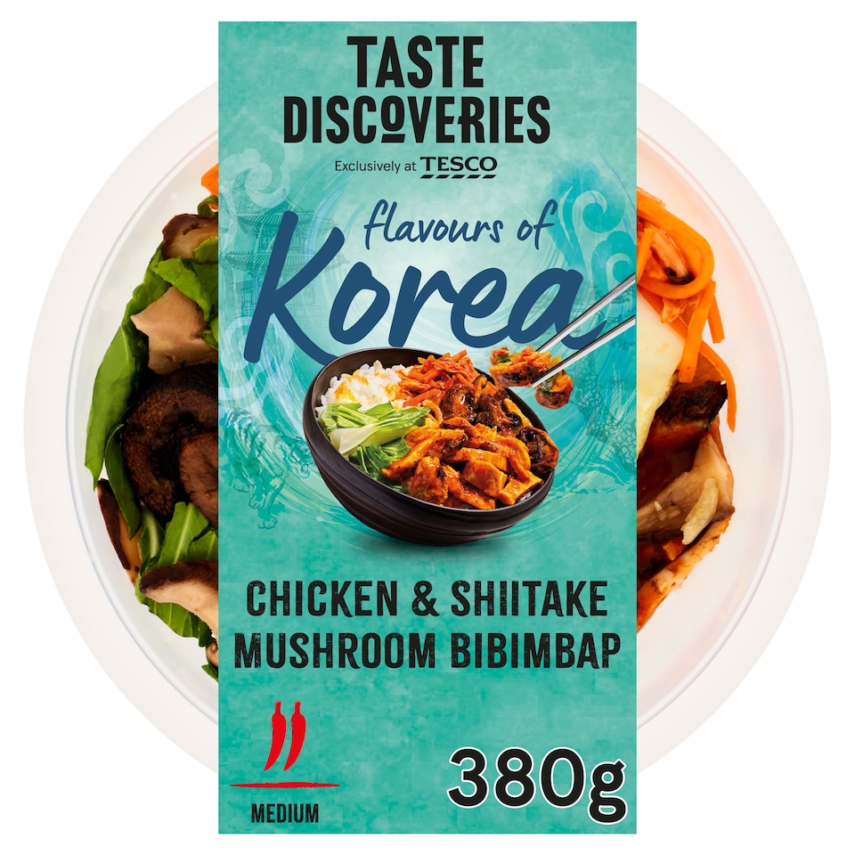 image 1 of Tesco TASTE DiSCOVERiES Flavours of Korea Chicken & Shiitake Mushroom Bibimbap 380g