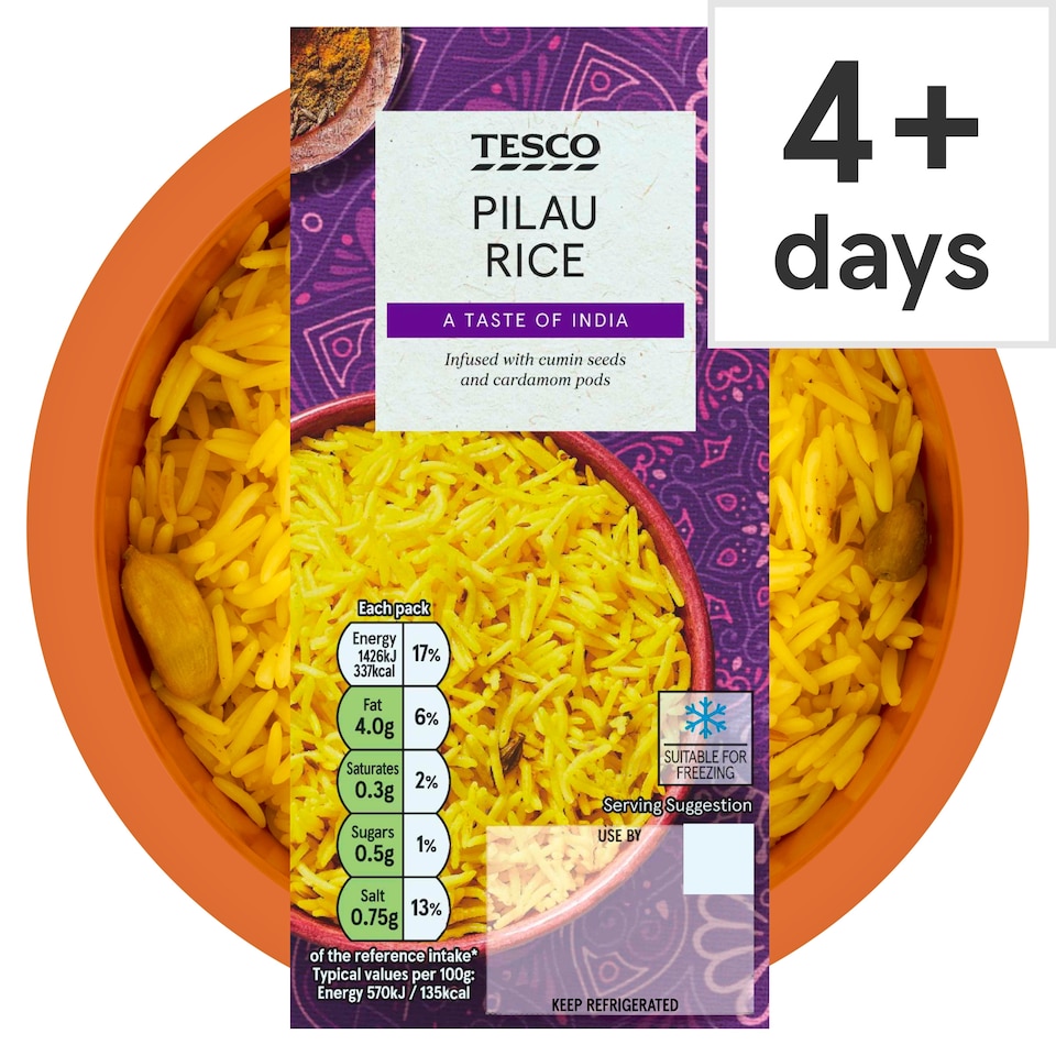 Tesco Pilau Rice 250G