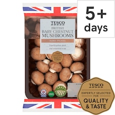 Tesco British Baby Chestnut Mushrooms 150g