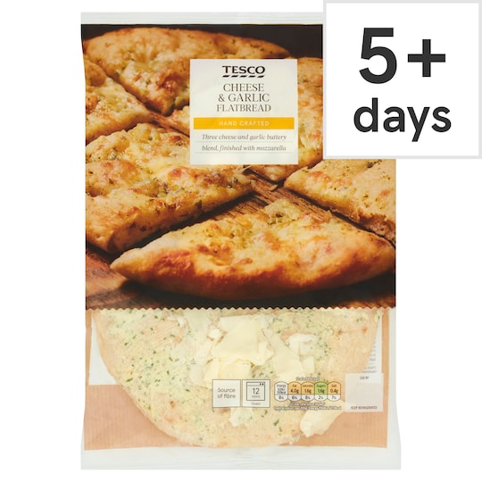 Tesco Cheese & Garlic Flatbread 230G Tesco Groceries