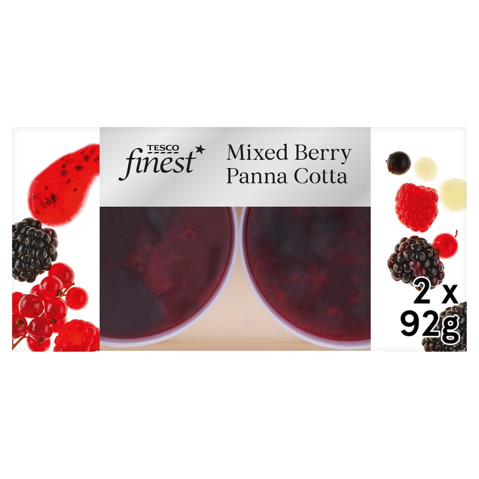 Tesco Finest Mixed Berry Panna Cotta 2 x 92g