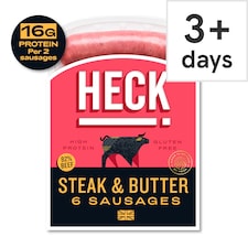 HECK Steak & Butter Beef Sausages 340g