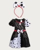 image 4 of Disney Cruella de Vil Fancy Dress Costume in Multi Black White