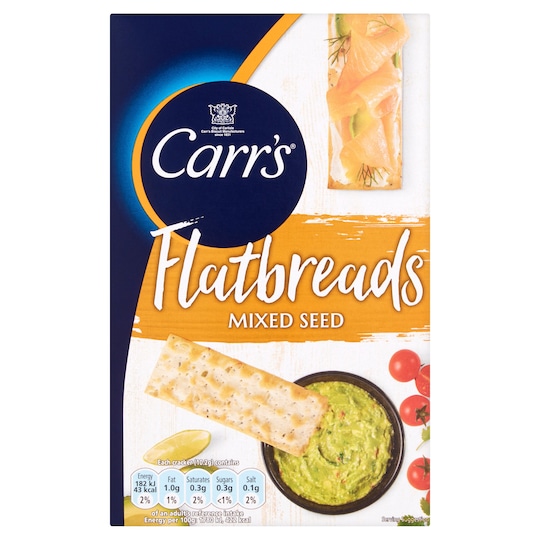 Carrs Flatbreads Mixed Seeds 150G Tesco Groceries