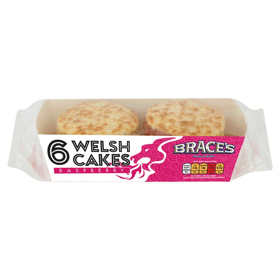 Brace's Family Bread Raspberry Jam Welsh Cakes 6 Pack