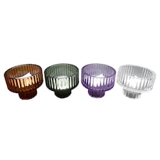Candlelight 2in1 Glass Candle Holder Asst