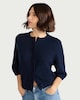 image 2 of F&F Knitted 3/4 Sleeve Cardigan in Navy