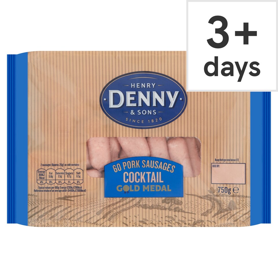 Denny Cocktail Sausages 750G Tesco Groceries