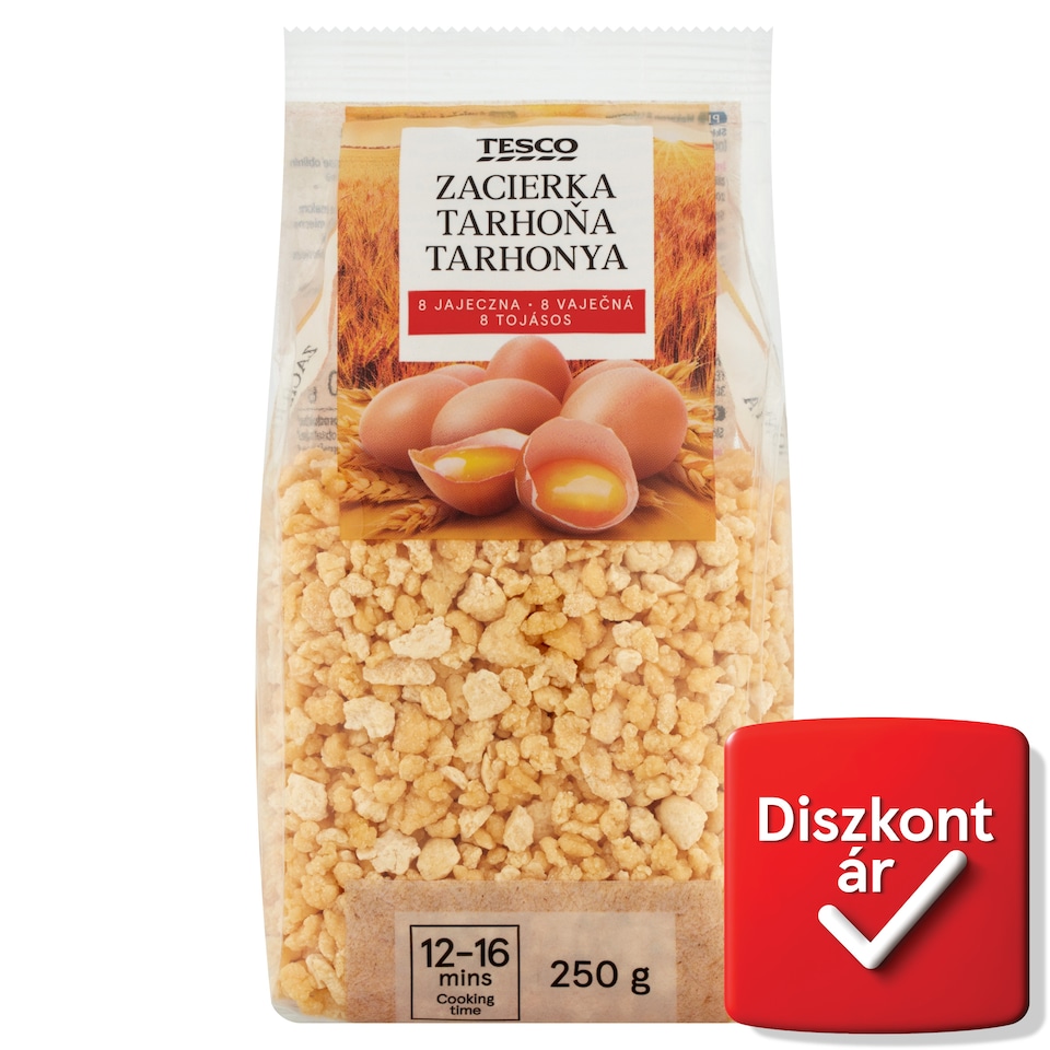 Tesco tarhonya 8 tojásos száraztészta 250 g