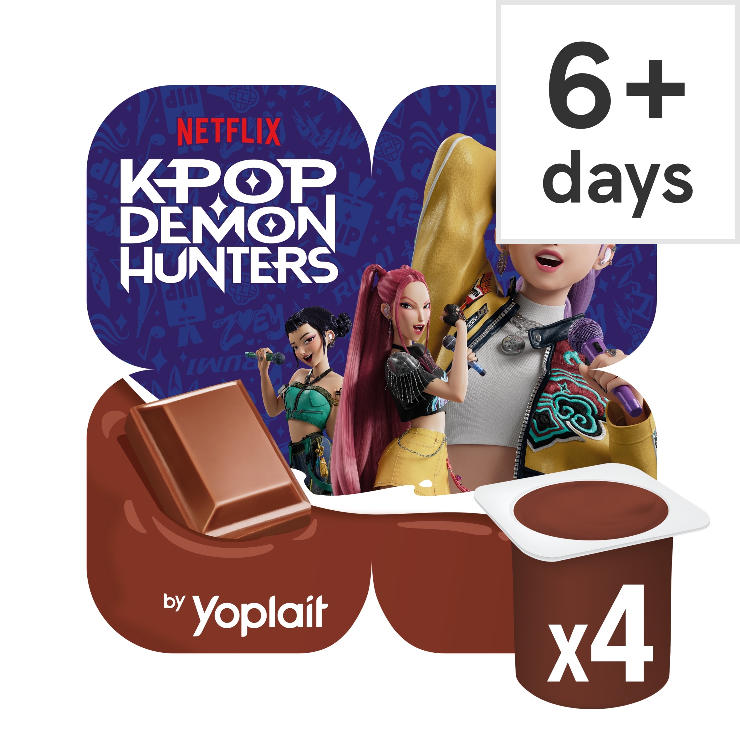 Yoplait KPOP Chocolate Dairy Dessert Pots 4x100g