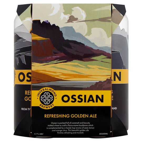 Ossian Golden Ale 4 X 440Ml Tesco Groceries