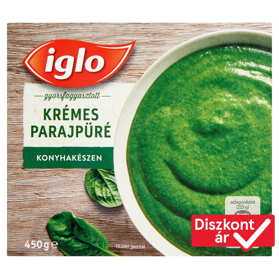 Iglo gyorsfagyasztott krémes parajpüré 450 g