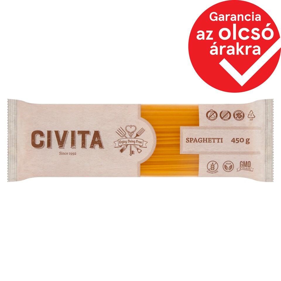 Civita Spaghetti gluténmentes kukoricatészta 450 g