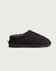 image 1 of F&F Boys Padded Faux Fur Lined Mule Slippers in Black