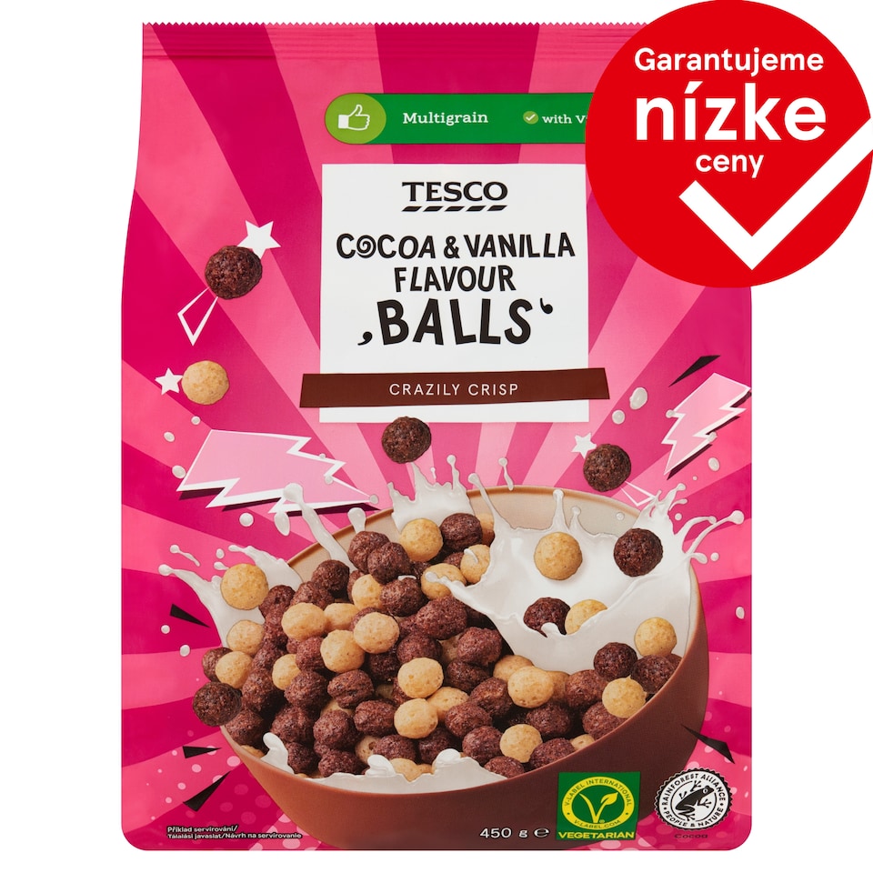 Tesco Cocoa & Vanilla Flavour Balls 450 g