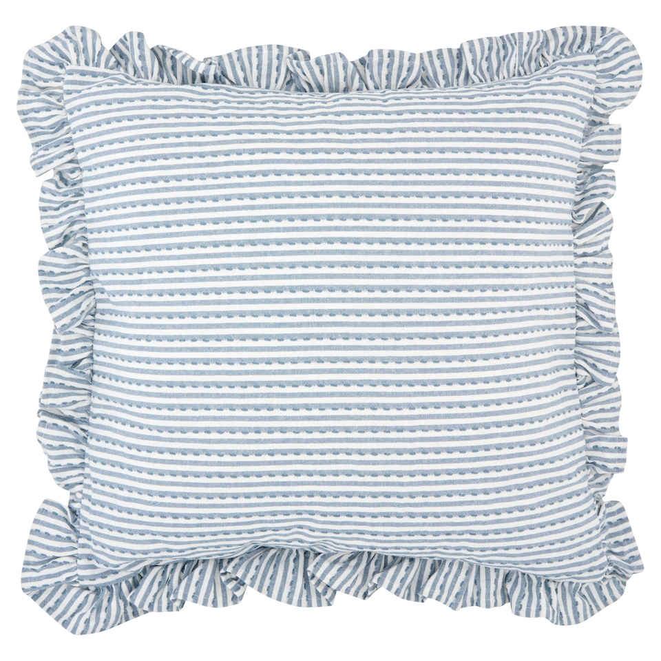 F&F Home Blue Stripe Cushion