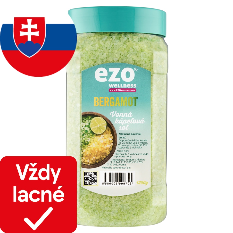 obrázok 1 z Ezo Wellness bergamot vonná kúpeľová soľ 1200 g