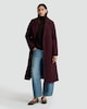 image 2 of F&F Belted Longline Coat in Purple