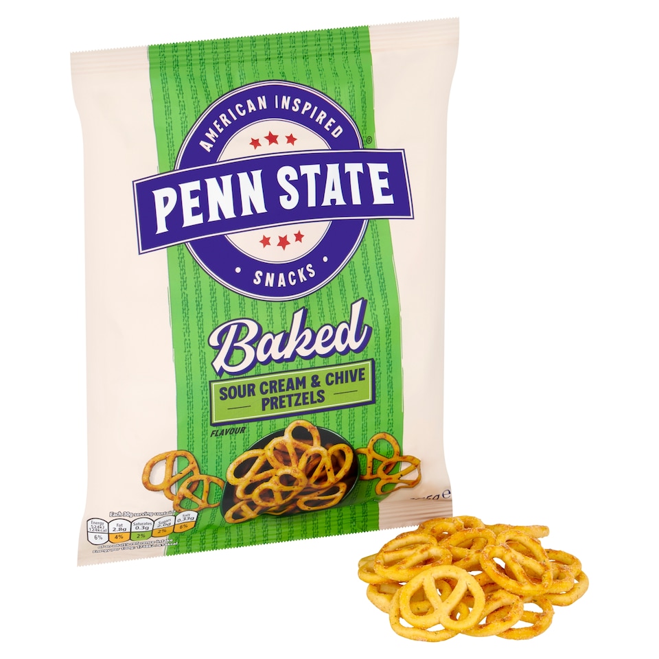 image 1 of Penn State Baked Pretzels - Sour Cream & Chive 175g