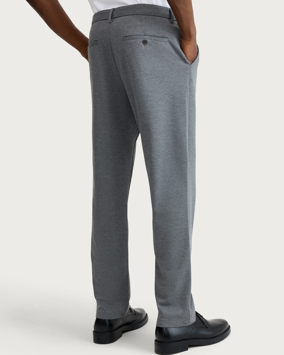 image 1 of F&F Textured Straight Leg Chino Trousers in Grey
