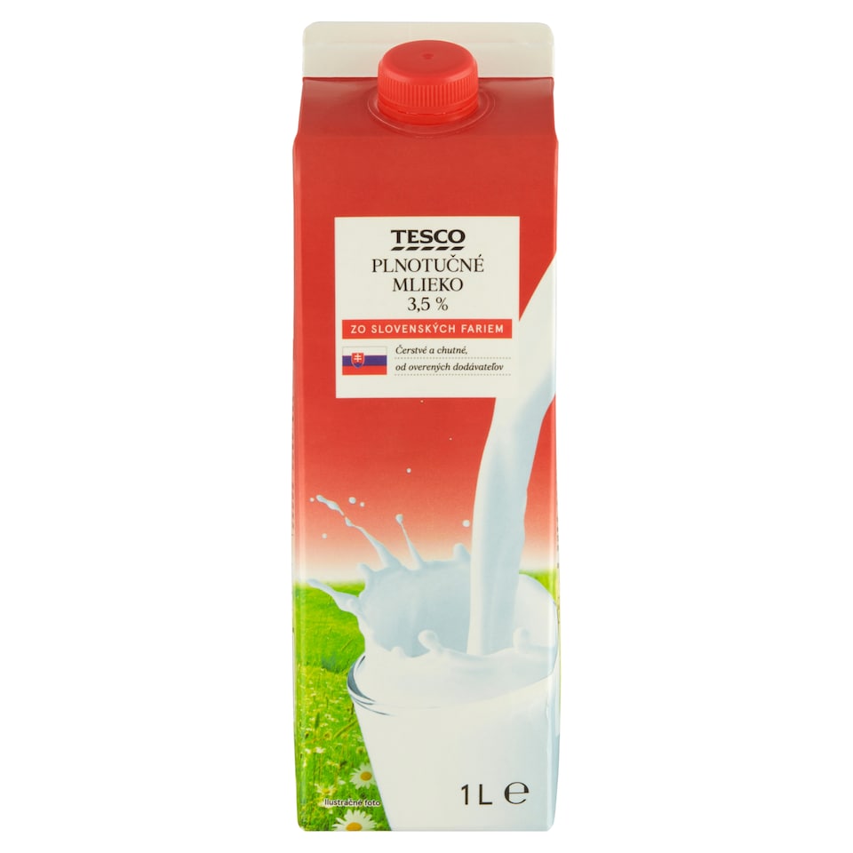 Tesco Plnotučné mlieko 3,5 % 1 l