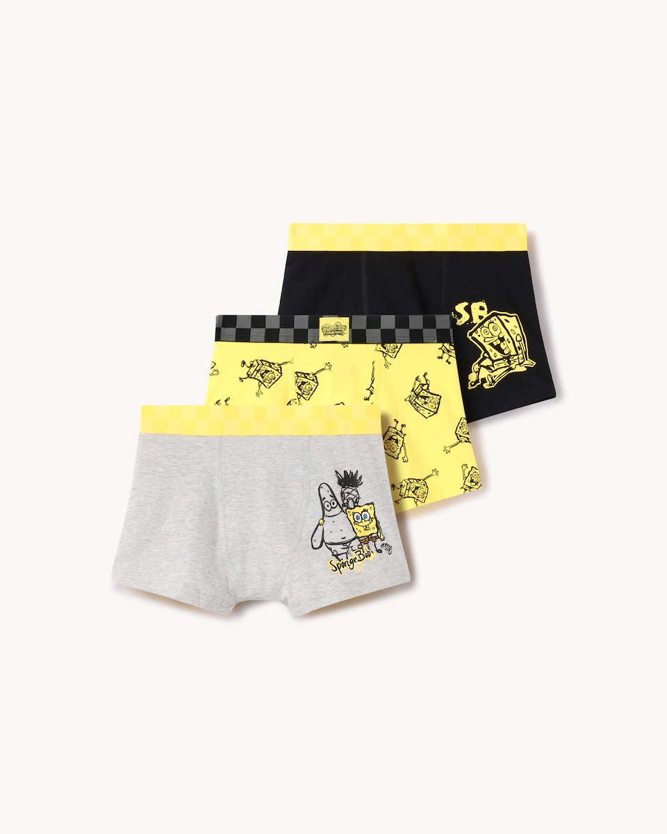 SpongeBob SquarePants 3-Pack Cotton Rich Trunks in Multi