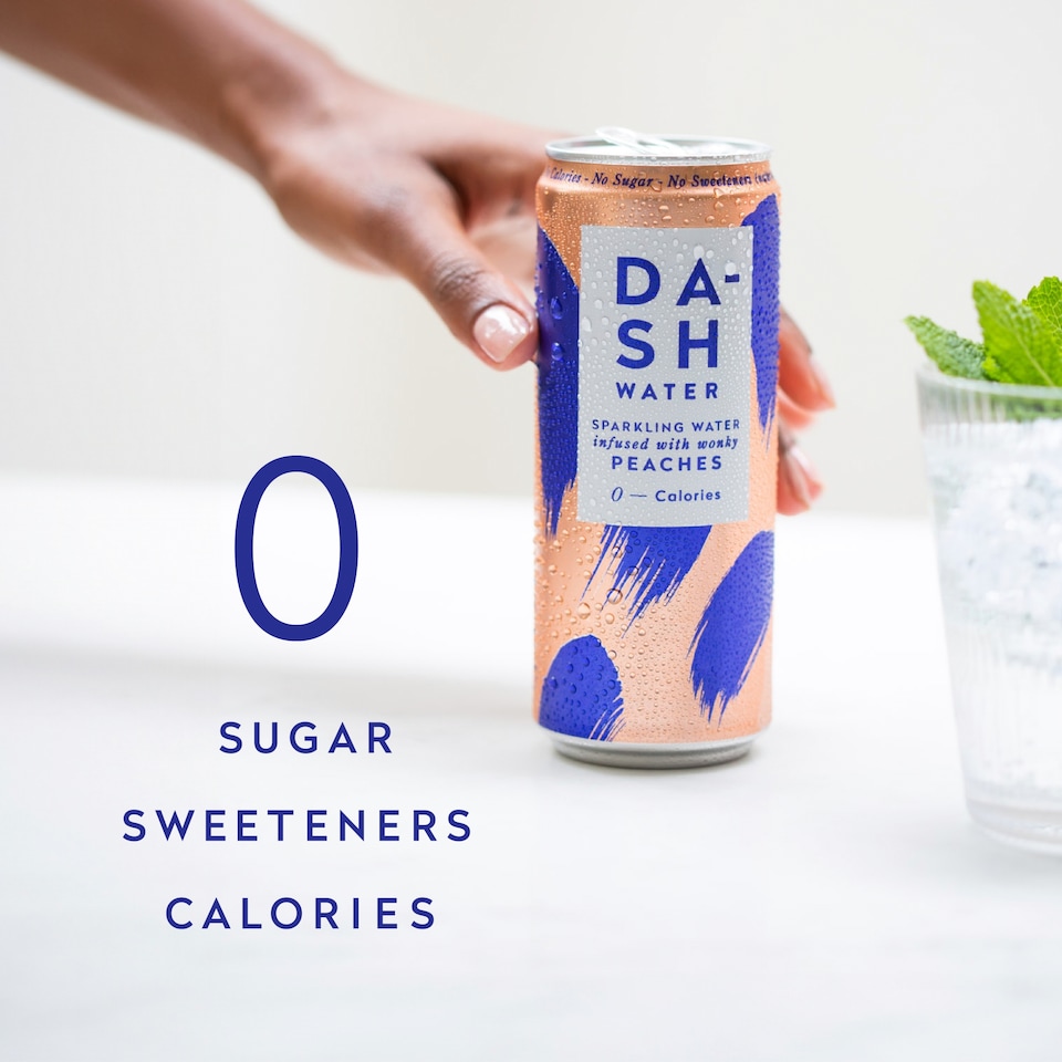image 1 of Dash Peach Sparkling Water 4 x 330ml