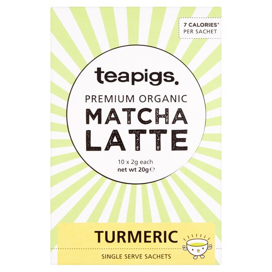 Teapigs Matcha Latte Turmeric Sachets 10 X 2G Tesco Groceries