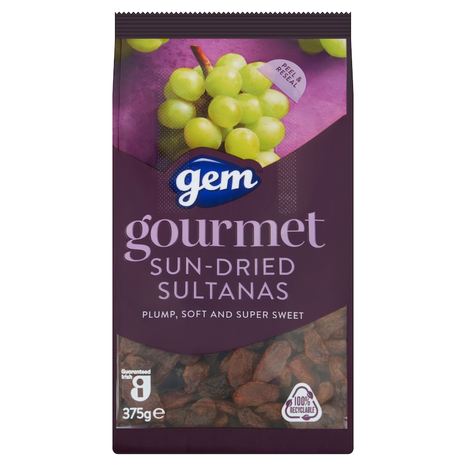 Gem Gourmet Sultanas 375G