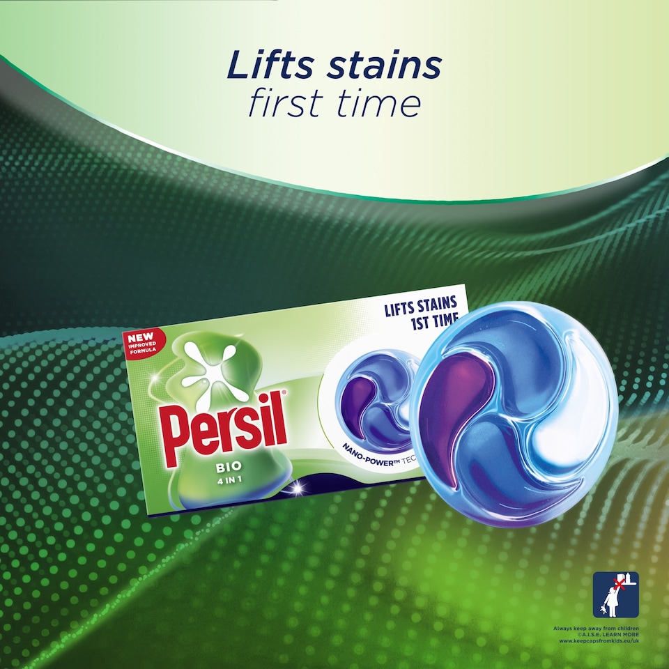 image 1 of Persil Bio 4 in 1 Laundry Washing Detergent Capsules 25 Washes 340g