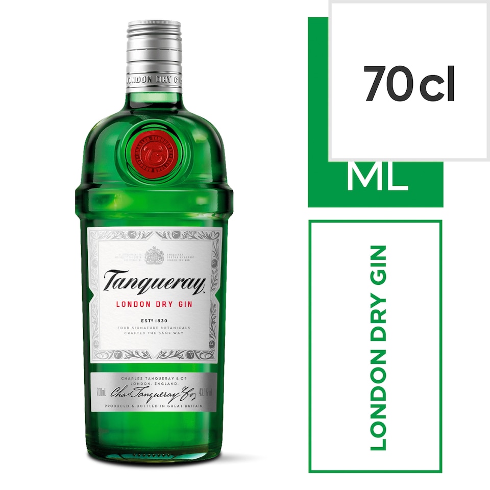 Tanqueray London Dry Gin Bottle 41.3% Vol 70cl
