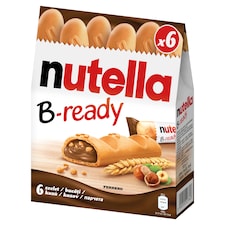 Nutella B-ready Crispy Wafer Filled with Spread of Hazelnuts with Cocoa and Crisps 6 x 22g
