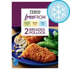 Tesco Free From 2 Breaded Pollock Fillets 275G