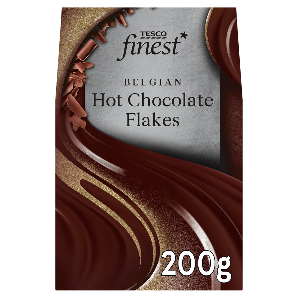 Tesco Finest Belgian Hot Chocolate Flakes 200G