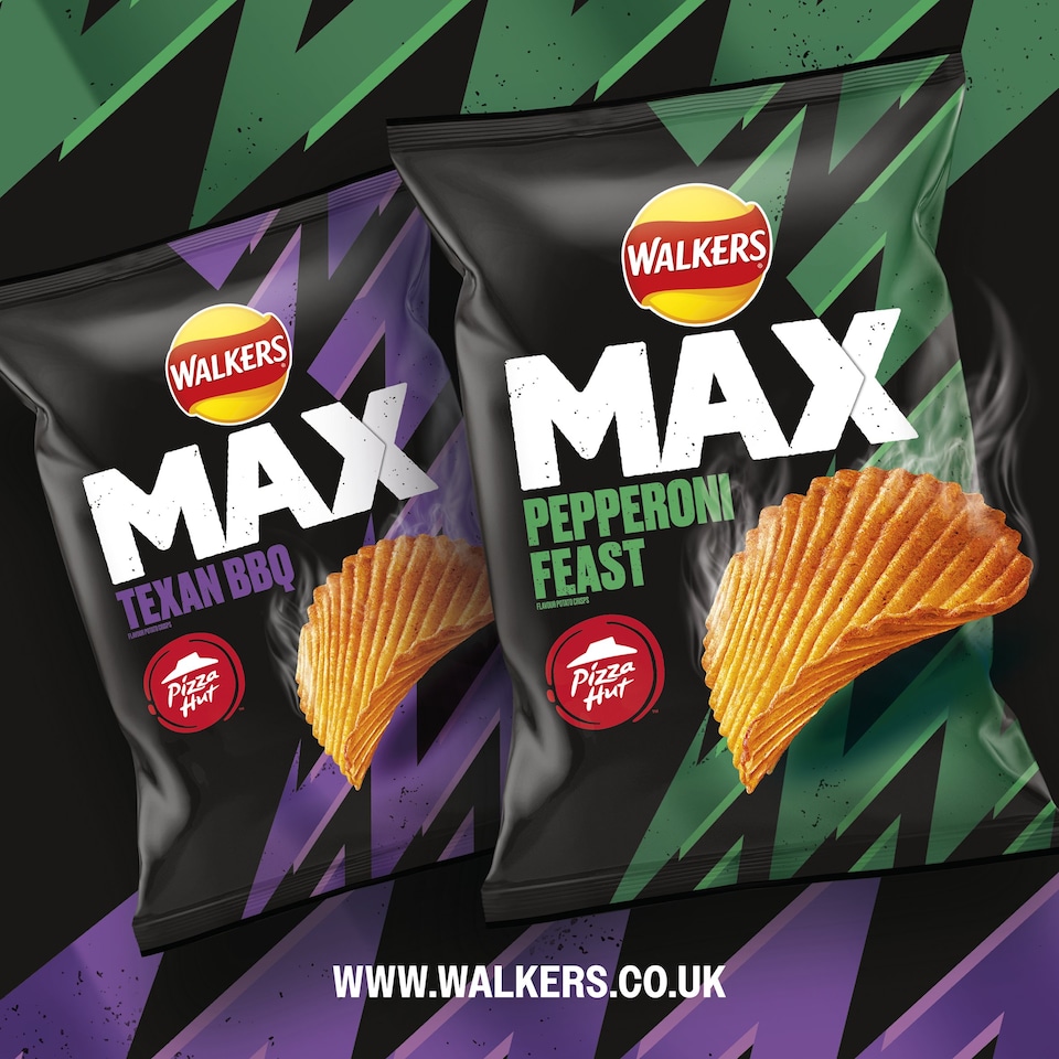 image 1 of Walkers Max Pizza Hut Pepperoni Feast Crisps 50G