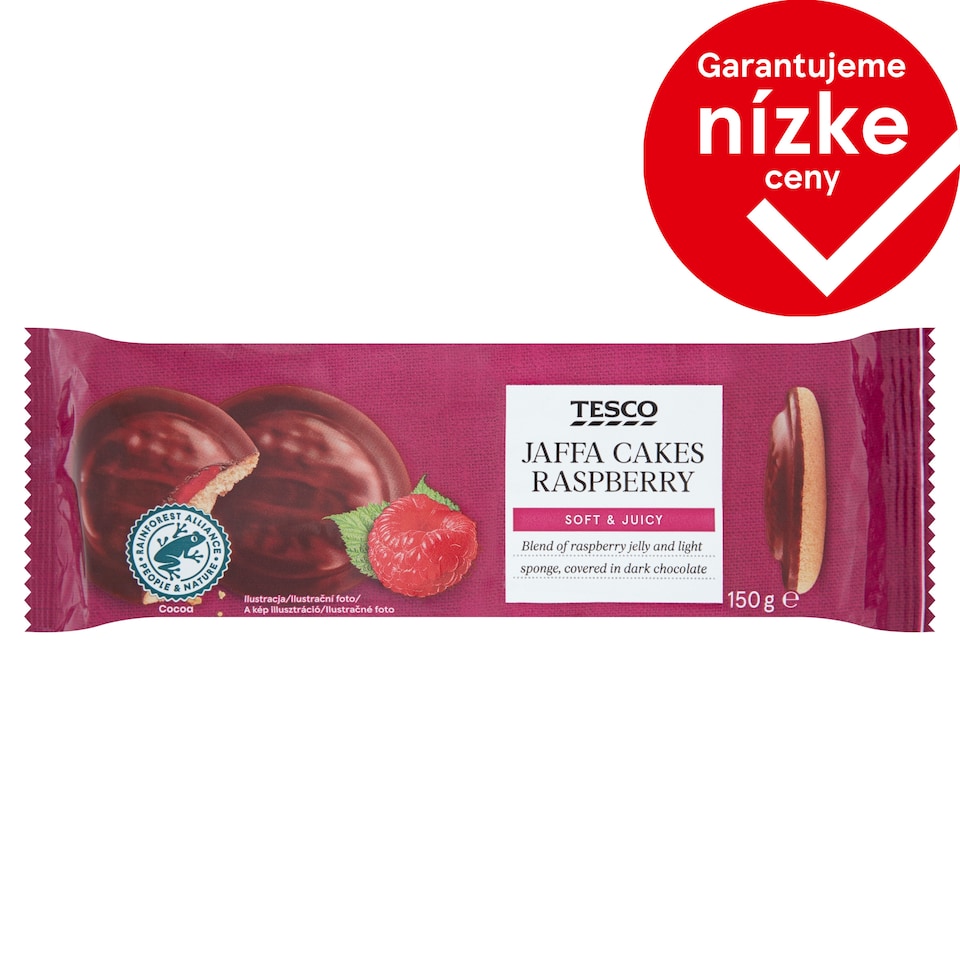 Tesco Jaffa Cakes Raspberry 150 g
