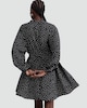 image 3 of F&F Polka Dot Tie Waist Dress in Multi Black White