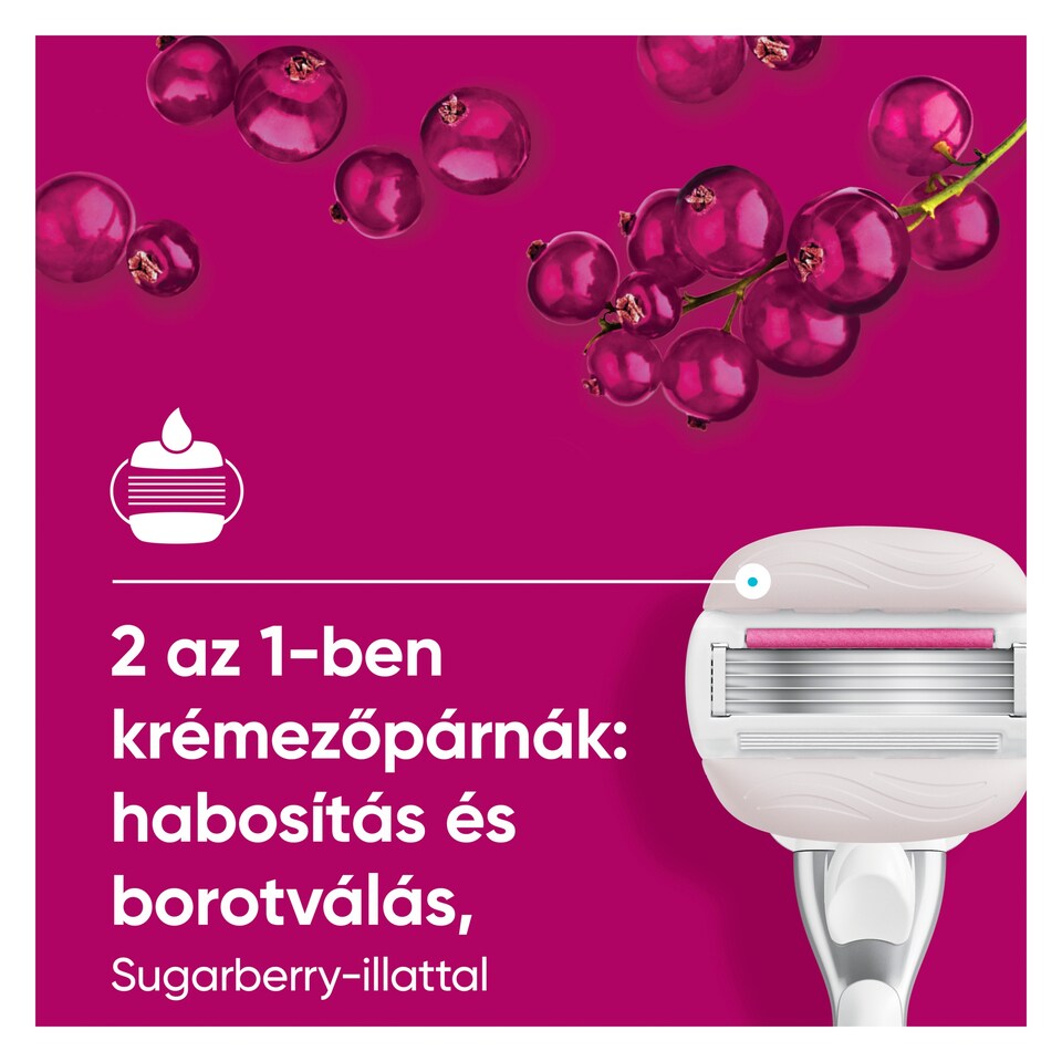 Gillette Venus Pro Comfortglide Sugarberryillatú Női Borotva, 1 Borotvabetét  1. kép