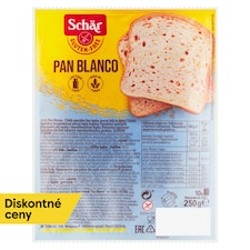 Schär Pan Blanco chlieb špeciálny bezgluténový jemný biely krájaný 250 g