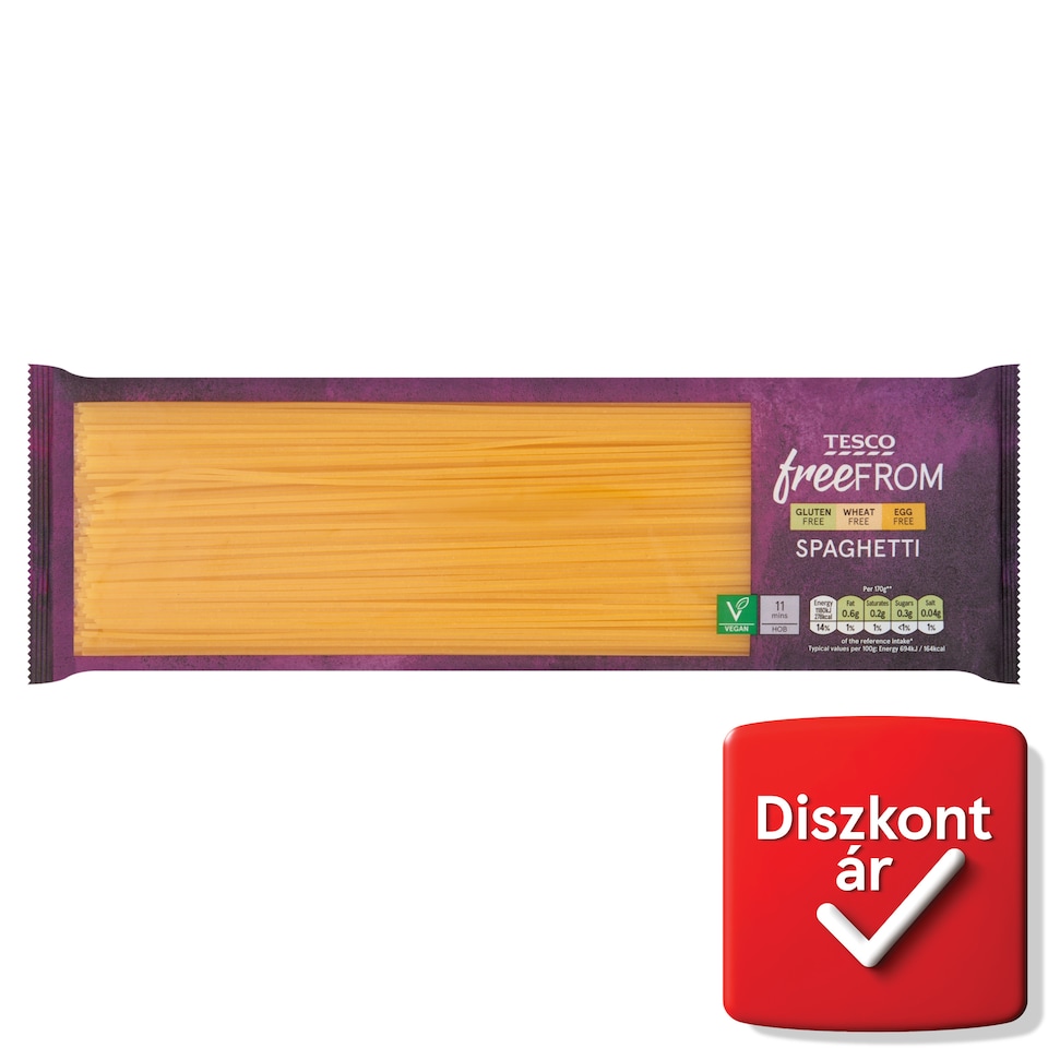 Tesco Free From Spaghetti Dried Pasta Made from Maize Flour and Rice Flour 500 g
