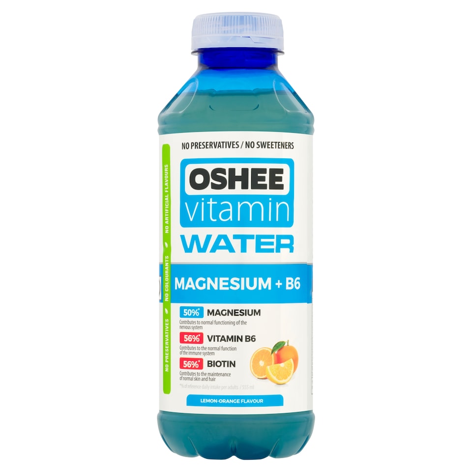 Oshee Vitamin Water Magnesium Lemon Orange Flavoured 555Ml