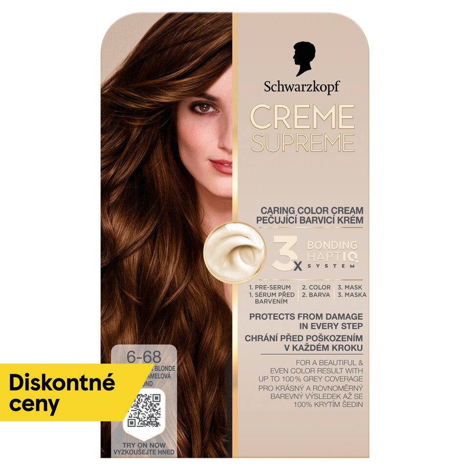 obrázok 1 z Schwarzkopf Creme Supreme Farba na vlasy 6-68 Tmavá karamelová blond