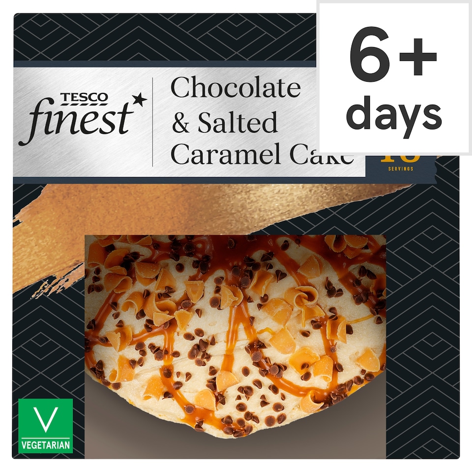 TESCO finest Chocolate And Salted Caramel Cake