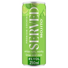 SERVED Mojito Cocktail 8% ABV 250ml 