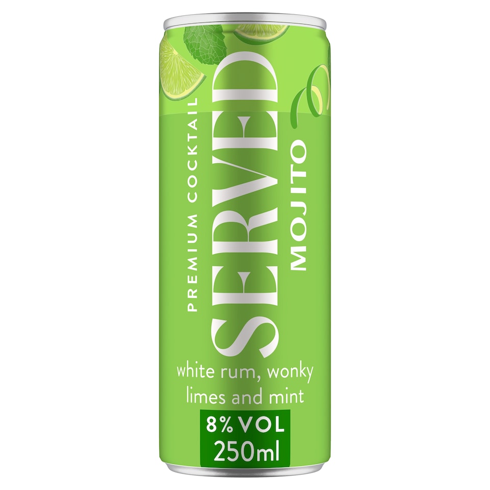 SERVED Mojito Cocktail 8% ABV 250ml 