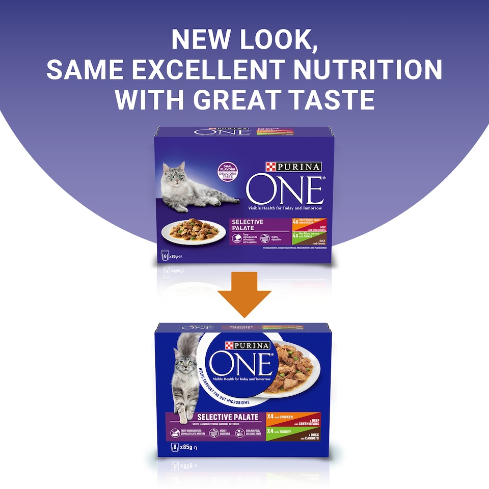 image 1 of Purina One Selective Palate Cat Meals 8X85g