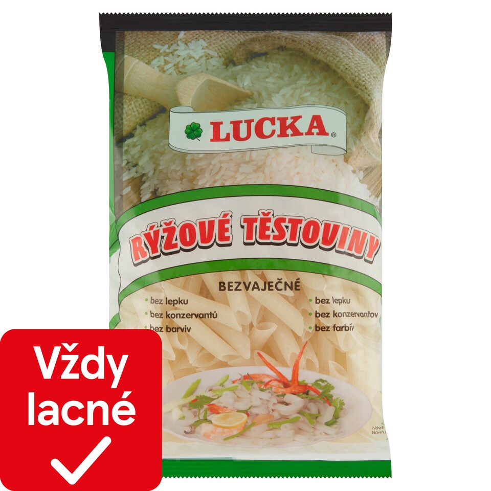 Lucka Penne ryžové cestoviny bezvaječné 300 g