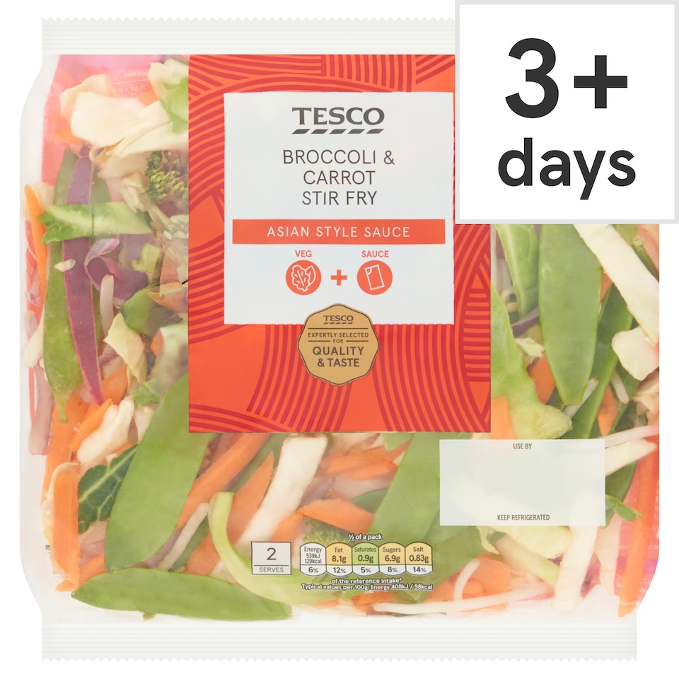 Tesco Broccoli & Carrot Stir Fry 340g