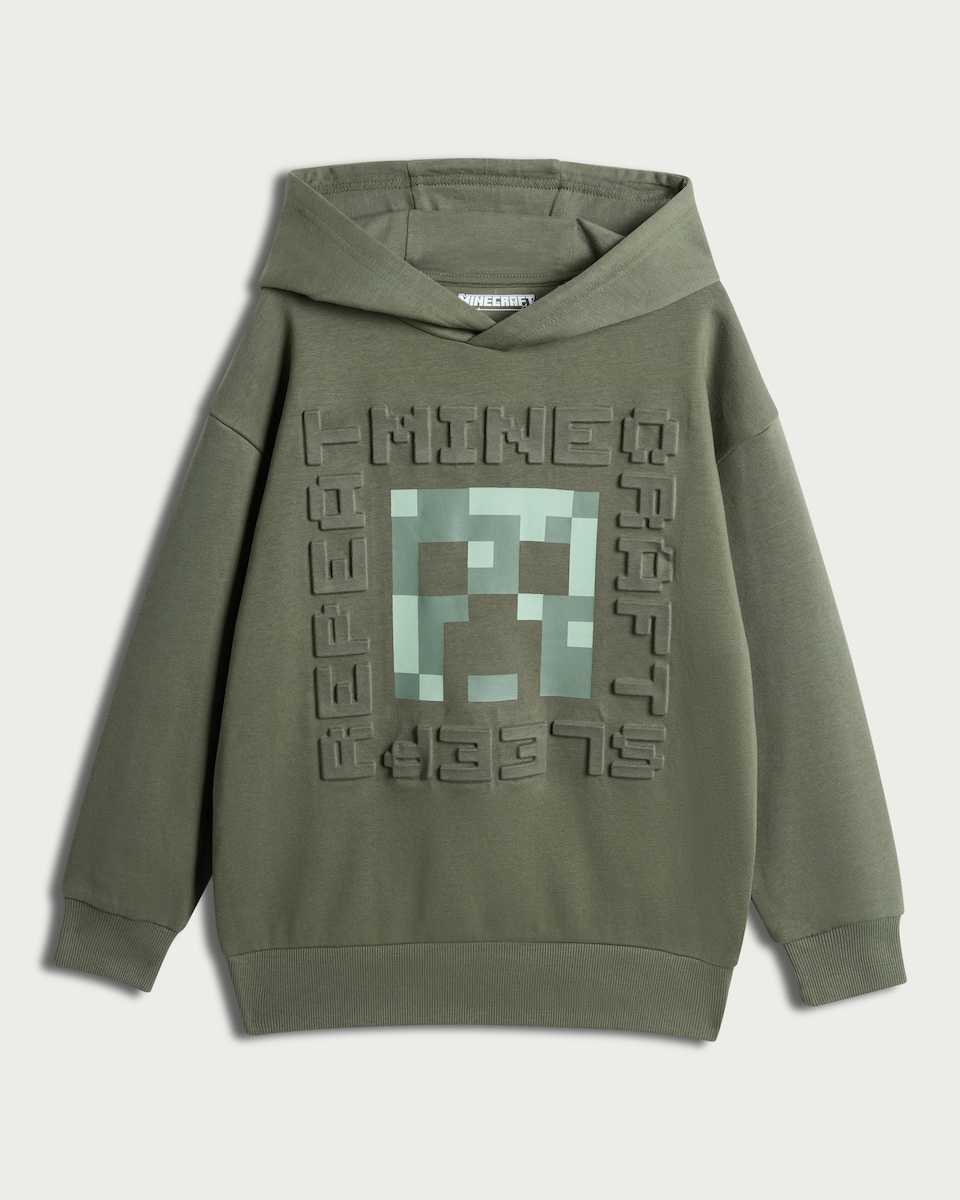 image 1 of Minecraft Creeper Hoodie in Green